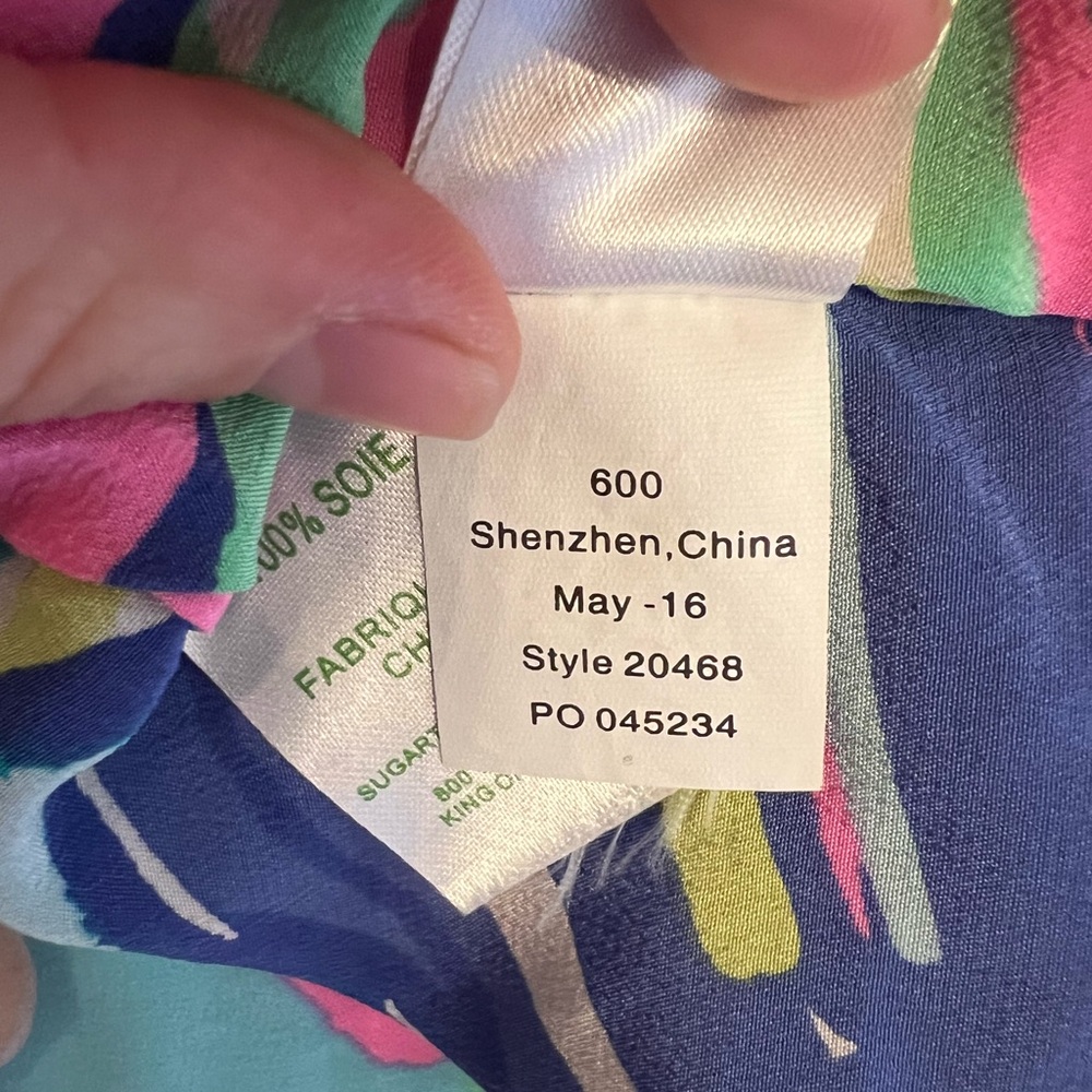 Lilly Pulitzer Multicolor Tropical Print Tank Top — Pink, Blue, Green - Picture 4 of 4